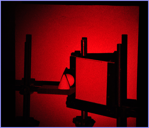 plate holder/object scene cast shadow image